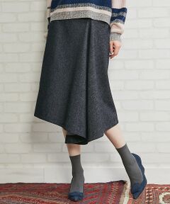Abahouse Devinette / アバハウス・ドゥヴィネット ミニ・ひざ丈スカート | フロントドレープスカート【予約】