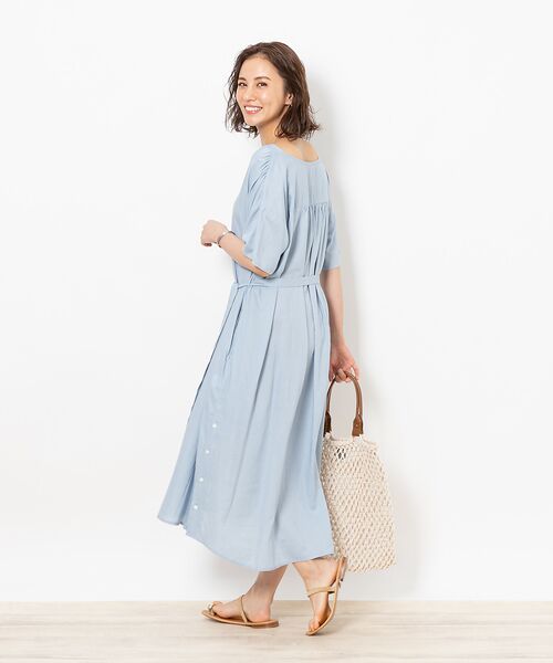 セール Ecru レーヨンリネンスキッパーワンピース ワンピース Abahouse Mavie アバハウス マヴィ ファッション通販 タカシマヤファッションスクエア