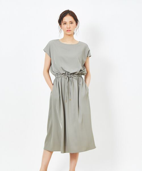 セール Ecru ドライタッチサテンワンピース ワンピース Abahouse Mavie アバハウス マヴィ ファッション通販 タカシマヤファッションスクエア