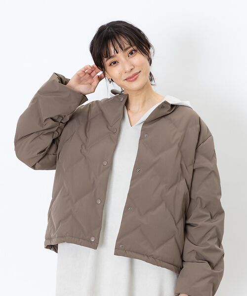 セール シームレス ノーカラー ダウン ダウンジャケット ベスト Abahouse Mavie アバハウス マヴィ ファッション通販 タカシマヤファッションスクエア