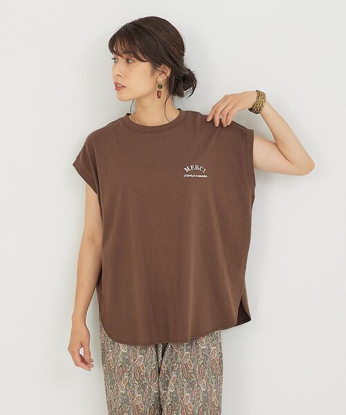 abahouse mavie / アバハウス マヴィ Tシャツ | フレンチオーバー刺繍Tシャツ | 詳細15