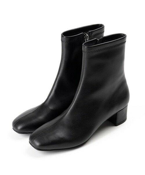 AcureZ / アキュアーズ ブーツ（ロング丈） | スッキリシルエットのプレーンデザイン「生活防水×スタイリッシュブーツ」（ブラック）