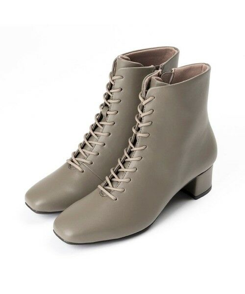 AcureZ / アキュアーズ ブーツ（ロング丈） | スッキリシルエットのレースアップデザイン「生活防水×スタイリッシュブーツ」 | 詳細1