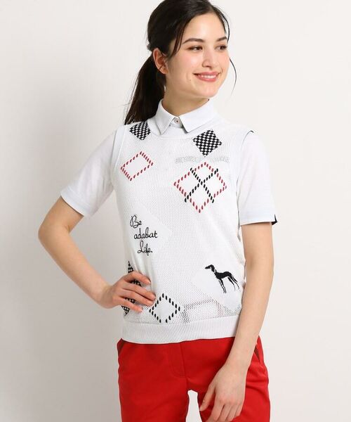 メッシュニットベスト レディース ベスト Adabat アダバット ファッション通販 タカシマヤファッションスクエア