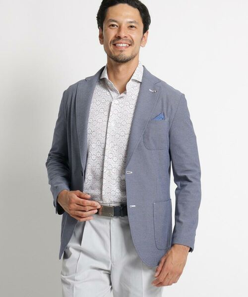 セール シャンブレージャージ素材サマージャケット テーラードジャケット Adabat アダバット ファッション通販 タカシマヤファッションスクエア