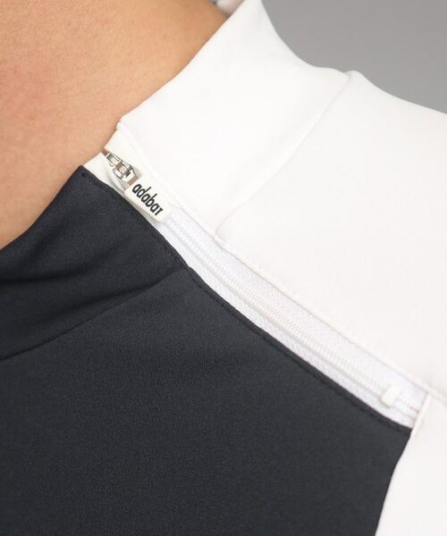 adabat / アダバット Tシャツ | 【日本製】ファスナー付き 変形モックネック半袖プルオーバー | 詳細10