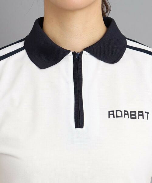 adabat / アダバット ポロシャツ | 【日本製】ショルダーラインデザイン ハーフジップポロシャツ | 詳細4