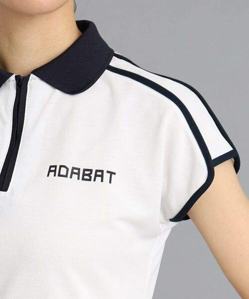 adabat / アダバット ポロシャツ | 【日本製】ショルダーラインデザイン ハーフジップポロシャツ | 詳細5