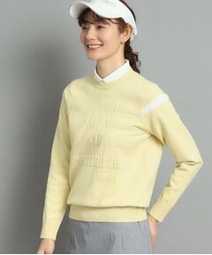 【手洗い可】メッセージロゴデザイン クルーネックセーター