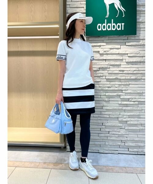 adabat / アダバット ニット・セーター | 【手洗い可】袖ロゴデザイン 半袖ボトルネックプルオーバー | 詳細5