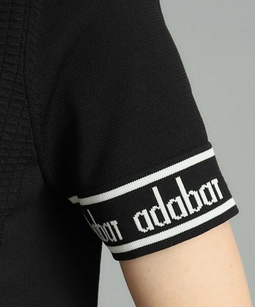 adabat / アダバット ニット・セーター | 【手洗い可】袖ロゴデザイン 半袖ボトルネックプルオーバー | 詳細9