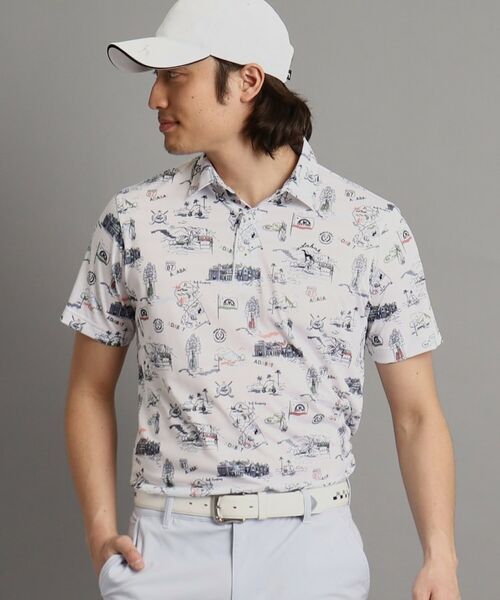 【吸水速乾】リゾートゴルフデザイン 半袖ポロシャツ