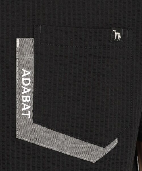 adabat / アダバット ポロシャツ | サッカーストライプ ポケットあり 半袖ポロシャツ | 詳細4