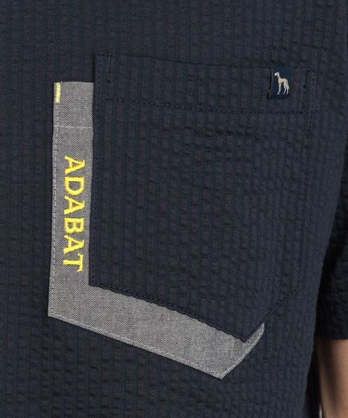 adabat / アダバット ポロシャツ | サッカーストライプ ポケットあり 半袖ポロシャツ | 詳細9