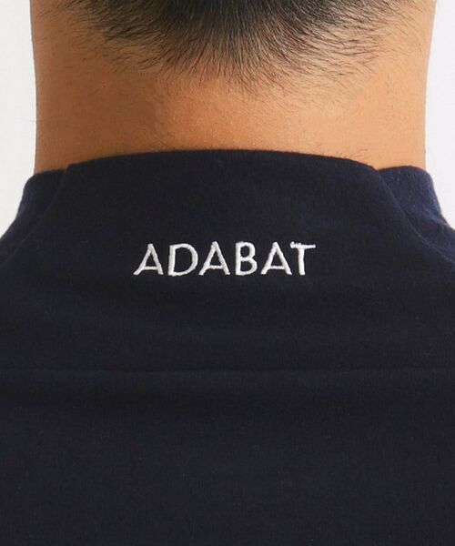 adabat / アダバット カットソー | 【吸湿発熱】メッセージロゴデザイン 長袖モックネックプルオーバー | 詳細17