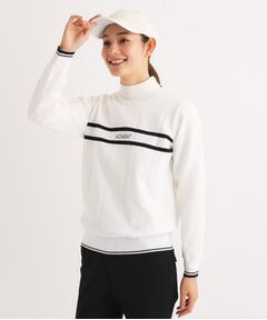 adabat / アダバット ニット・セーター | ラインロゴデザイン クルーネックセーター