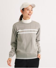 adabat / アダバット ニット・セーター | ラインロゴデザイン クルーネックセーター