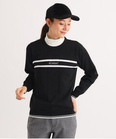 adabat / アダバット ニット・セーター | ラインロゴデザイン クルーネックセーター