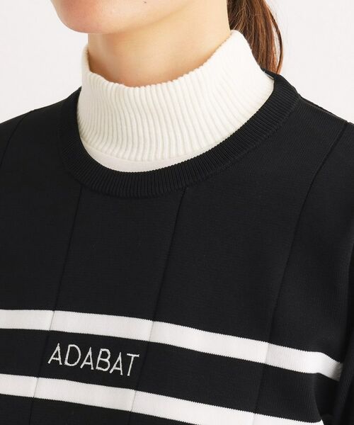 adabat / アダバット ニット・セーター | ラインロゴデザイン クルーネックセーター | 詳細16