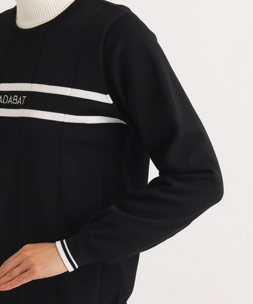 adabat / アダバット ニット・セーター | ラインロゴデザイン クルーネックセーター | 詳細17