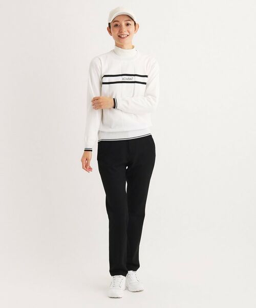 adabat / アダバット ニット・セーター | ラインロゴデザイン クルーネックセーター | 詳細2