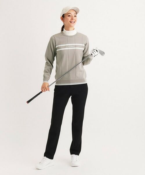 adabat / アダバット ニット・セーター | ラインロゴデザイン クルーネックセーター | 詳細7