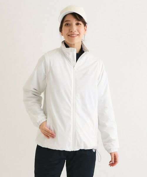 adabat / アダバット レザーブルゾン・ジャケット | 袖取り外し 2WAY中綿アウター | 詳細1