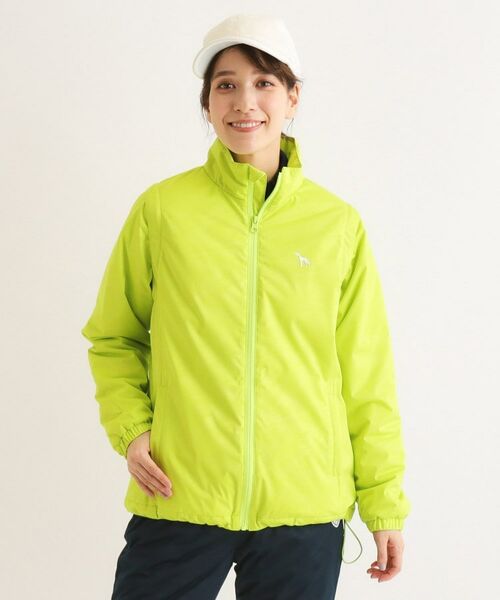 adabat / アダバット レザーブルゾン・ジャケット | 袖取り外し 2WAY中綿アウター（イエロー(031)）