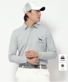 adabat - adabat アダバット ボタニカル柄 ポロシャツ size38/白