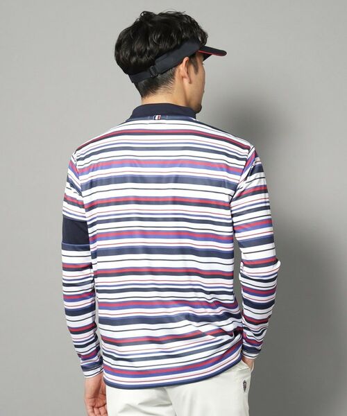 adabat / アダバット カットソー | 【新レーベル ADABAT NAVY】UVカット/吸水速乾 マルチボーダープルオーバー | 詳細1