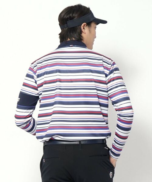 adabat / アダバット カットソー | 【新レーベル ADABAT NAVY】UVカット/吸水速乾 マルチボーダープルオーバー | 詳細2