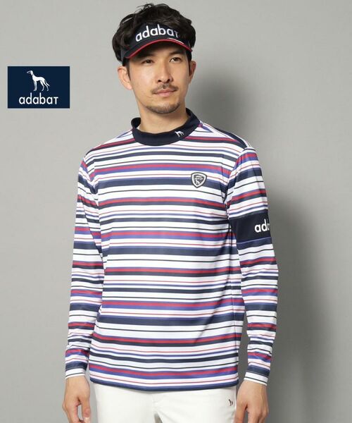 adabat/アダバット 【新レーベル ADABAT NAVY】UVカット/吸水速乾 マルチボーダープルオーバー ホワイト(301) 48(M) adabat/アダバット 【新レーベル ADABAT NAVY】UVカット/吸水速乾 マルチボーダープルオーバー ホワイト(301) 48(M)