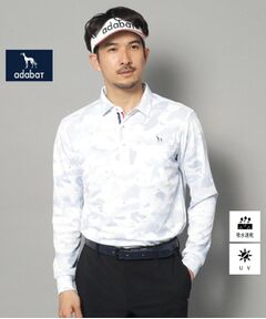 adabat / アダバット ポロシャツ | 【新レーベル ADABAT NAVY】UVカット/吸水速乾 モナコリンクス長袖ポロシャツ