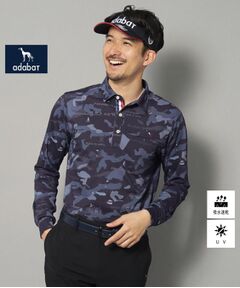 adabat / アダバット ポロシャツ | 【新レーベル ADABAT NAVY】UVカット/吸水速乾 モナコリンクス長袖ポロシャツ