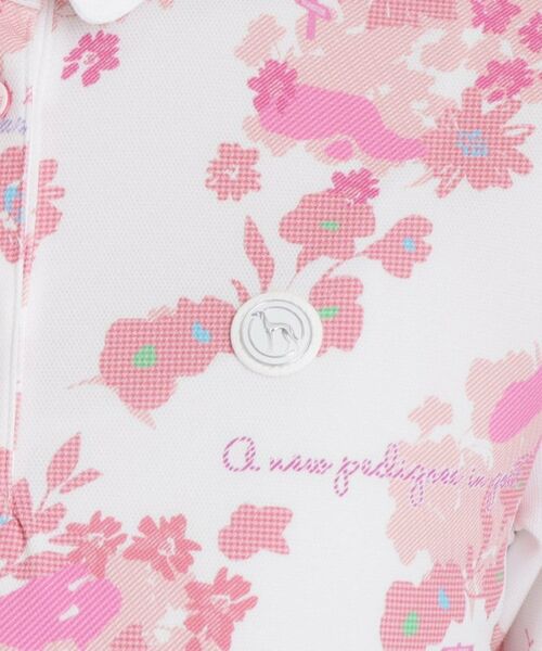 adabat / アダバット ポロシャツ | UVカット/吸水速乾 フラワープリント長袖ポロシャツ | 詳細16