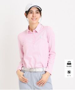 30778　アダバット　レディース　ポロシャツ　黄色　サイズ40 adabat - adabat アダバット ハーフジップ ポロシャツ size40/黄
