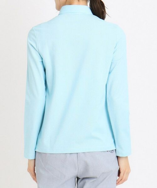 adabat / アダバット ポロシャツ | UVカット/吸水速乾 シャンブレーストレイプ 長袖ポロシャツ | 詳細12