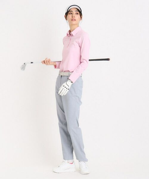 adabat / アダバット ポロシャツ | UVカット/吸水速乾 シャンブレーストレイプ 長袖ポロシャツ | 詳細4