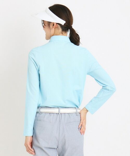 adabat / アダバット ポロシャツ | UVカット/吸水速乾 シャンブレーストレイプ 長袖ポロシャツ | 詳細6