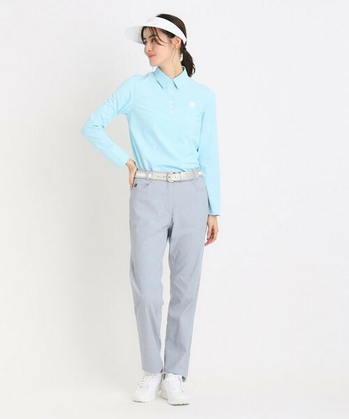 adabat / アダバット ポロシャツ | UVカット/吸水速乾 シャンブレーストレイプ 長袖ポロシャツ | 詳細7