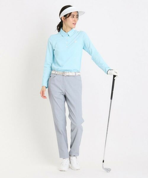 adabat / アダバット ポロシャツ | UVカット/吸水速乾 シャンブレーストレイプ 長袖ポロシャツ | 詳細8