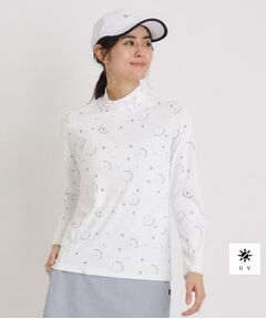 adabat / アダバット カットソー | UVカット ロゴドットプリント長袖モックネックT