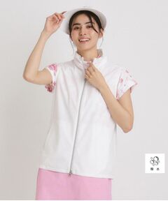 adabat / アダバット ベスト | 撥水加工 ロゴチェックジップアップベスト