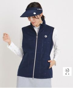 adabat / アダバット ベスト | 撥水加工 ロゴチェックジップアップベスト