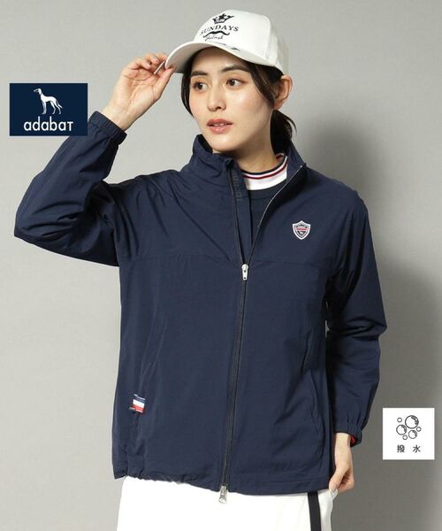 adabat/アダバット 【新レーベル ADABAT NAVY】撥水加工 Aラインライトブルゾン ネイビー(094) 42(LL) adabat/アダバット 【新レーベル ADABAT NAVY】撥水加工 Aラインライトブルゾン ネイビー(094) 42(LL)