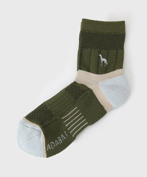 adabat/アダバット 足底パイル カラー組み合わせ ショート丈ソックス カーキ(029) 00 adabat/アダバット 足底パイル カラー組み合わせ ショート丈ソックス カーキ(029) 00