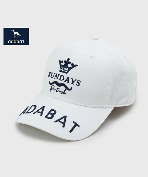adabat/アダバット 【新レーベル ADABAT NAVY】CLUB SUNDAYS ロゴデザイン キャップ ホワイト(001) 00(FREE) adabat/アダバット 【新レーベル ADABAT NAVY】CLUB SUNDAYS ロゴデザイン キャップ ホワイト(001) 00(FREE)