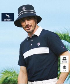 adabat / アダバット ポロシャツ | 【新レーベル ADABAT NAVY】UVカット/吸水速乾 ドライカノコバイカラーポロシャツ