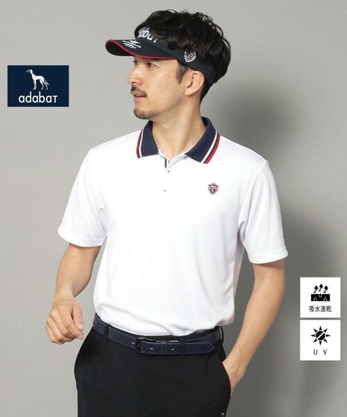 adabat/アダバット 【新レーベル ADABAT NAVY】UVカット/吸水速乾 クレリックドライポロシャツ ホワイト(001) 48(M) adabat/アダバット 【新レーベル ADABAT NAVY】UVカット/吸水速乾 クレリックドライポロシャツ ホワイト(001) 48(M)