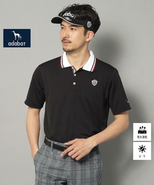 adabat/アダバット 【新レーベル ADABAT NAVY】UVカット/吸水速乾 クレリックドライポロシャツ ブラック(019) 50(L) adabat/アダバット 【新レーベル ADABAT NAVY】UVカット/吸水速乾 クレリックドライポロシャツ ブラック(019) 50(L)
